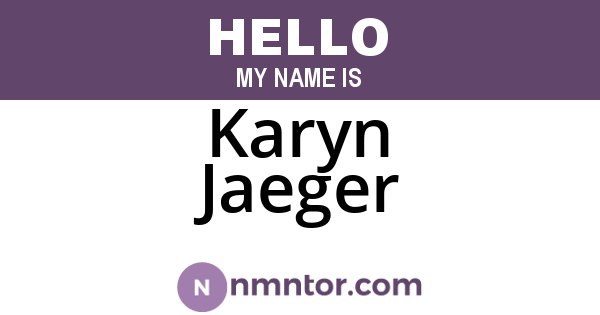 Karyn Jaeger