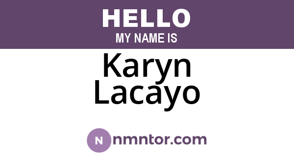 Karyn Lacayo