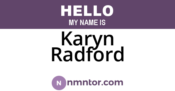 Karyn Radford