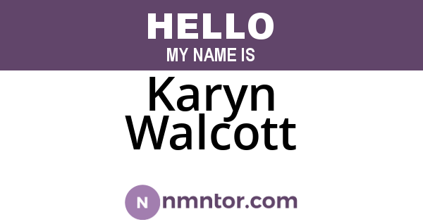 Karyn Walcott
