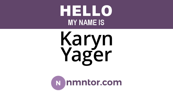 Karyn Yager