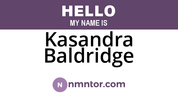 Kasandra Baldridge