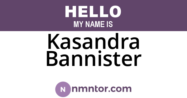 Kasandra Bannister