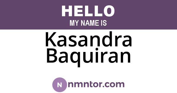 Kasandra Baquiran