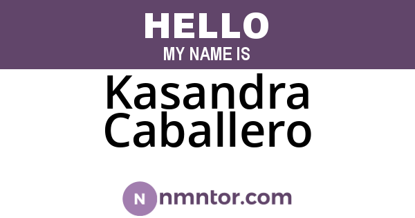 Kasandra Caballero