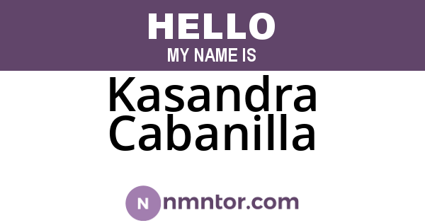 Kasandra Cabanilla