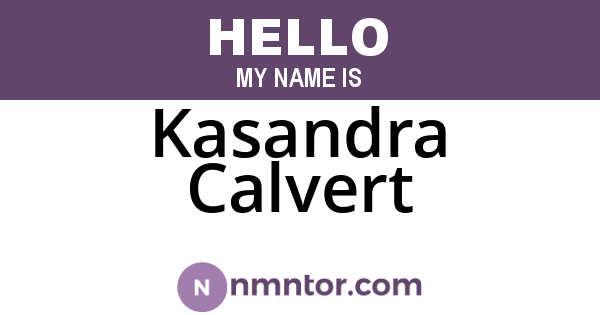 Kasandra Calvert