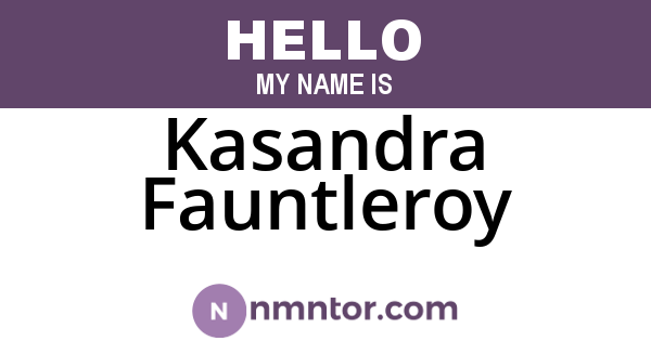 Kasandra Fauntleroy