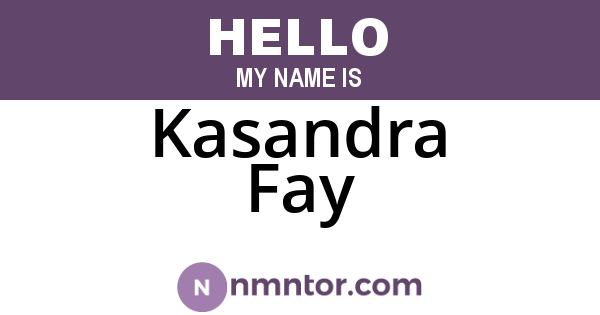 Kasandra Fay