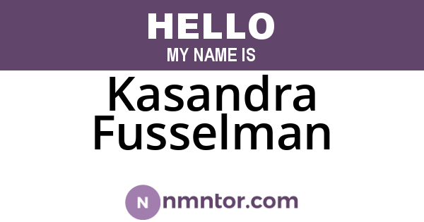 Kasandra Fusselman