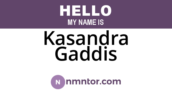 Kasandra Gaddis