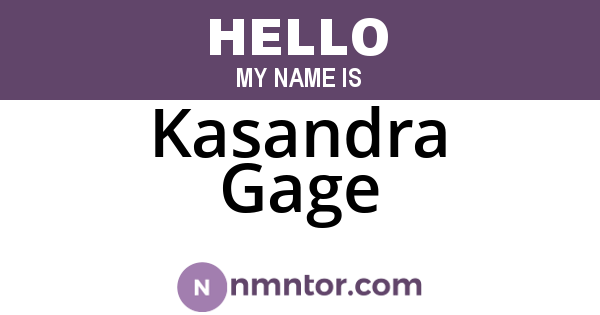 Kasandra Gage