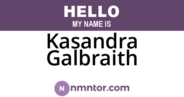 Kasandra Galbraith