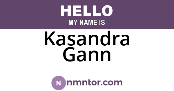 Kasandra Gann
