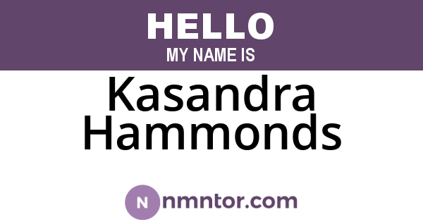 Kasandra Hammonds