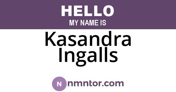 Kasandra Ingalls