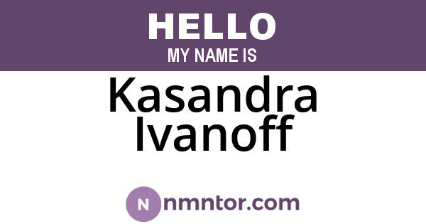 Kasandra Ivanoff