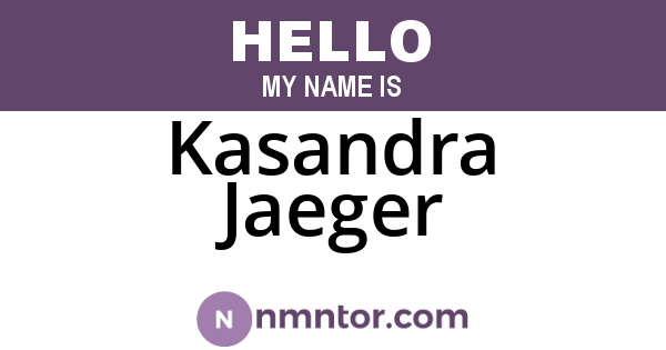 Kasandra Jaeger
