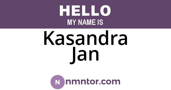 Kasandra Jan