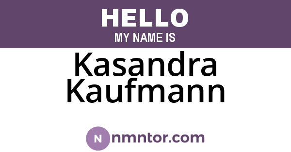 Kasandra Kaufmann
