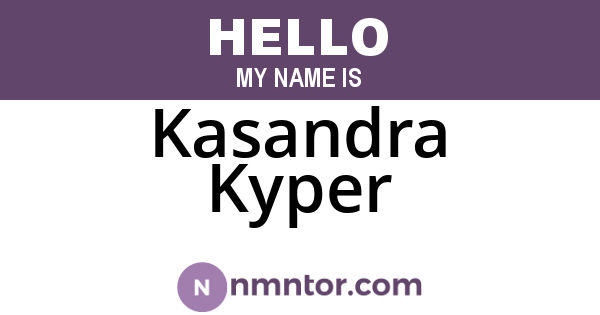 Kasandra Kyper