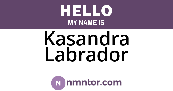 Kasandra Labrador