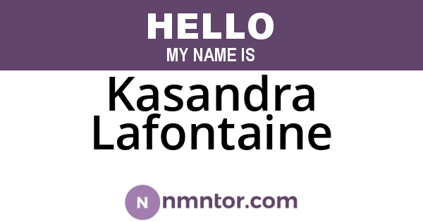 Kasandra Lafontaine