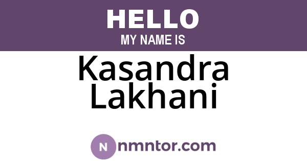 Kasandra Lakhani