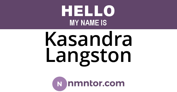 Kasandra Langston