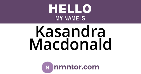 Kasandra Macdonald