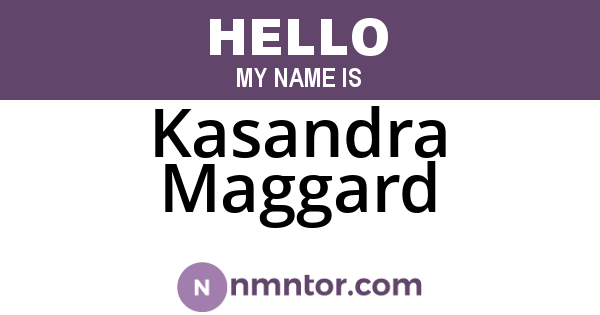 Kasandra Maggard