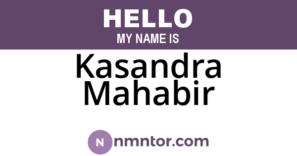 Kasandra Mahabir
