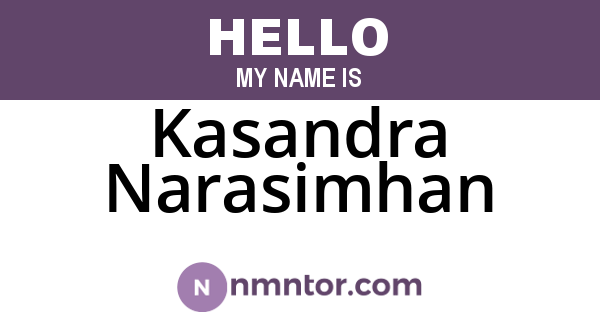 Kasandra Narasimhan
