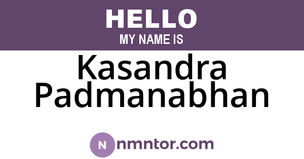 Kasandra Padmanabhan