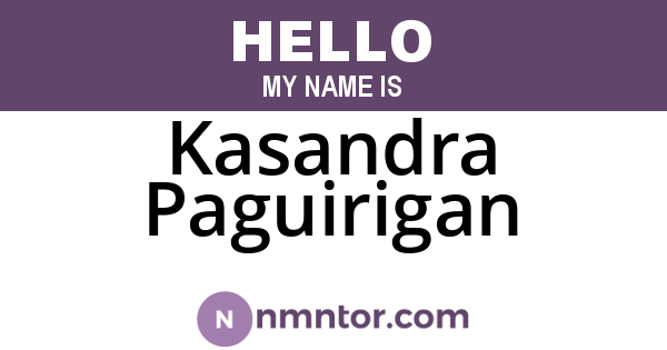 Kasandra Paguirigan