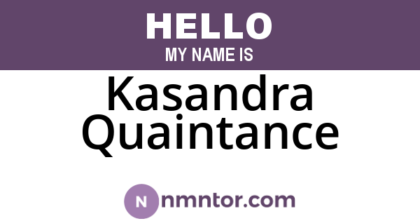 Kasandra Quaintance