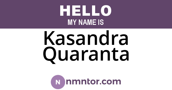 Kasandra Quaranta