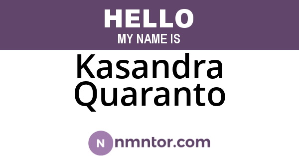 Kasandra Quaranto