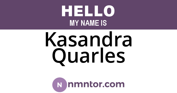 Kasandra Quarles
