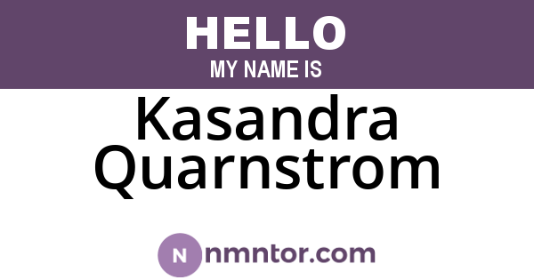 Kasandra Quarnstrom