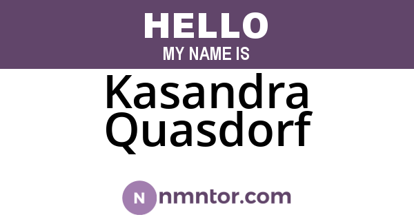 Kasandra Quasdorf