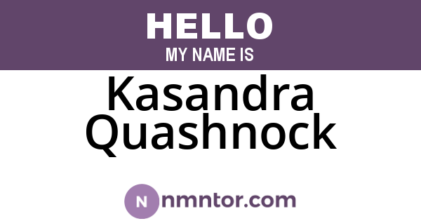 Kasandra Quashnock