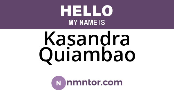 Kasandra Quiambao