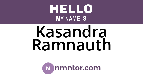 Kasandra Ramnauth
