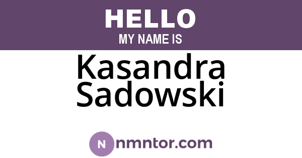 Kasandra Sadowski