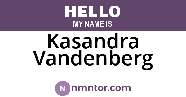 Kasandra Vandenberg