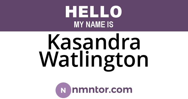 Kasandra Watlington