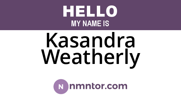 Kasandra Weatherly