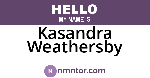 Kasandra Weathersby