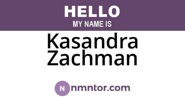 Kasandra Zachman